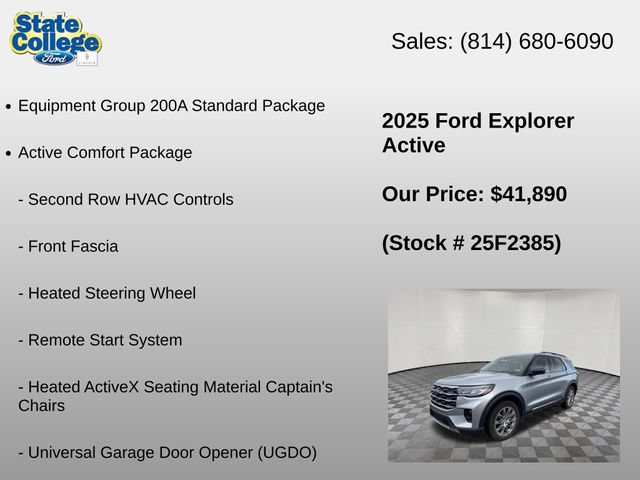 Used 2025 Ford Explorer Active w/ Active Comfort Package AWD/4WD image 6