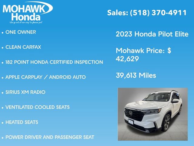 Certified 2023 Honda Pilot Elite image 16