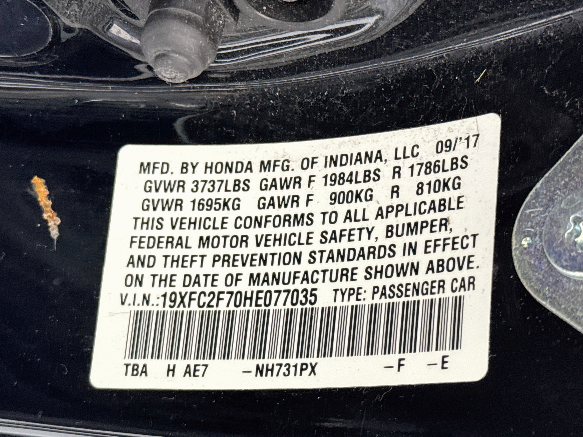 Certified 2017 Honda Civic EX image 30