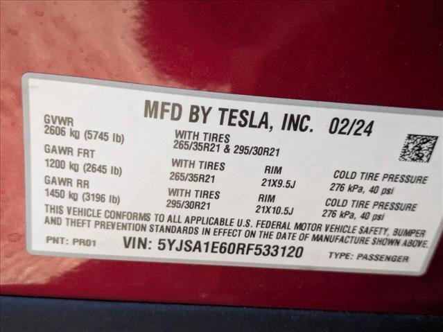 Used 2024 Tesla Model S Plaid AWD/4WD image 16