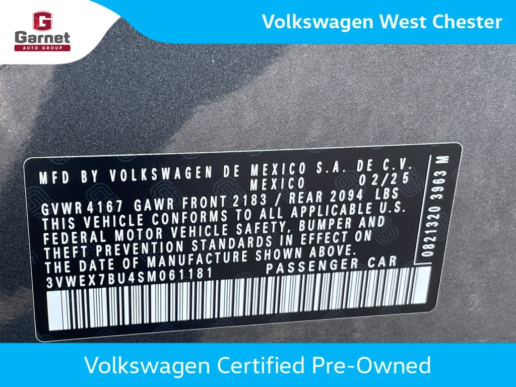Certified 2025 Volkswagen Jetta SE w/ Black Wheel Package FWD image 16