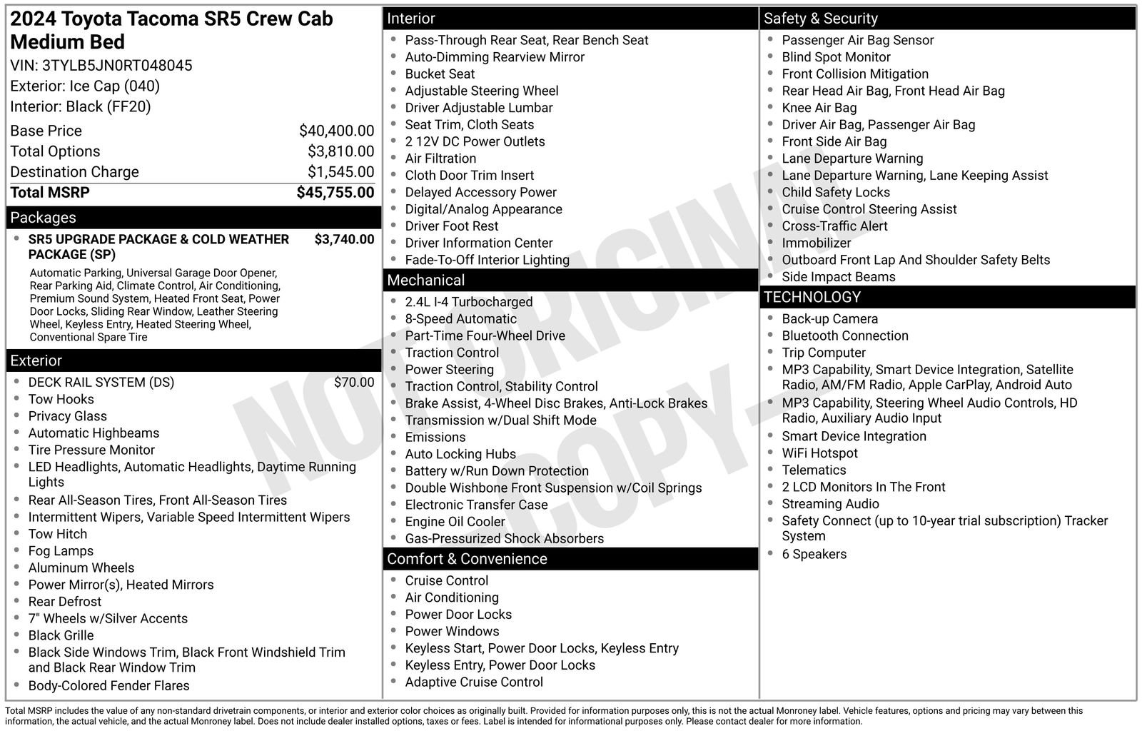 Used 2024 Toyota Tacoma SR5 AWD/4WD image 47
