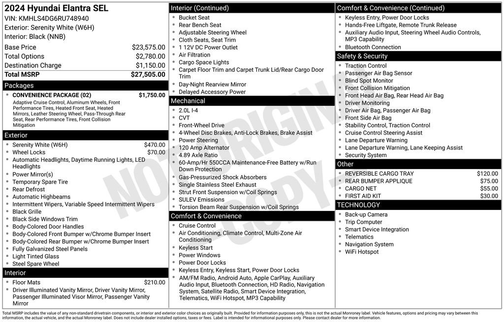 Used 2024 Hyundai Elantra SEL w/ Convenience Package image 39