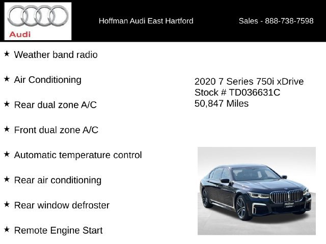 Used 2020 BMW 750i xDrive w/ Executive Package AWD/4WD image 30