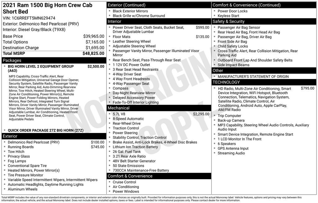 Used 2021 RAM 1500 Big Horn RWD image 7