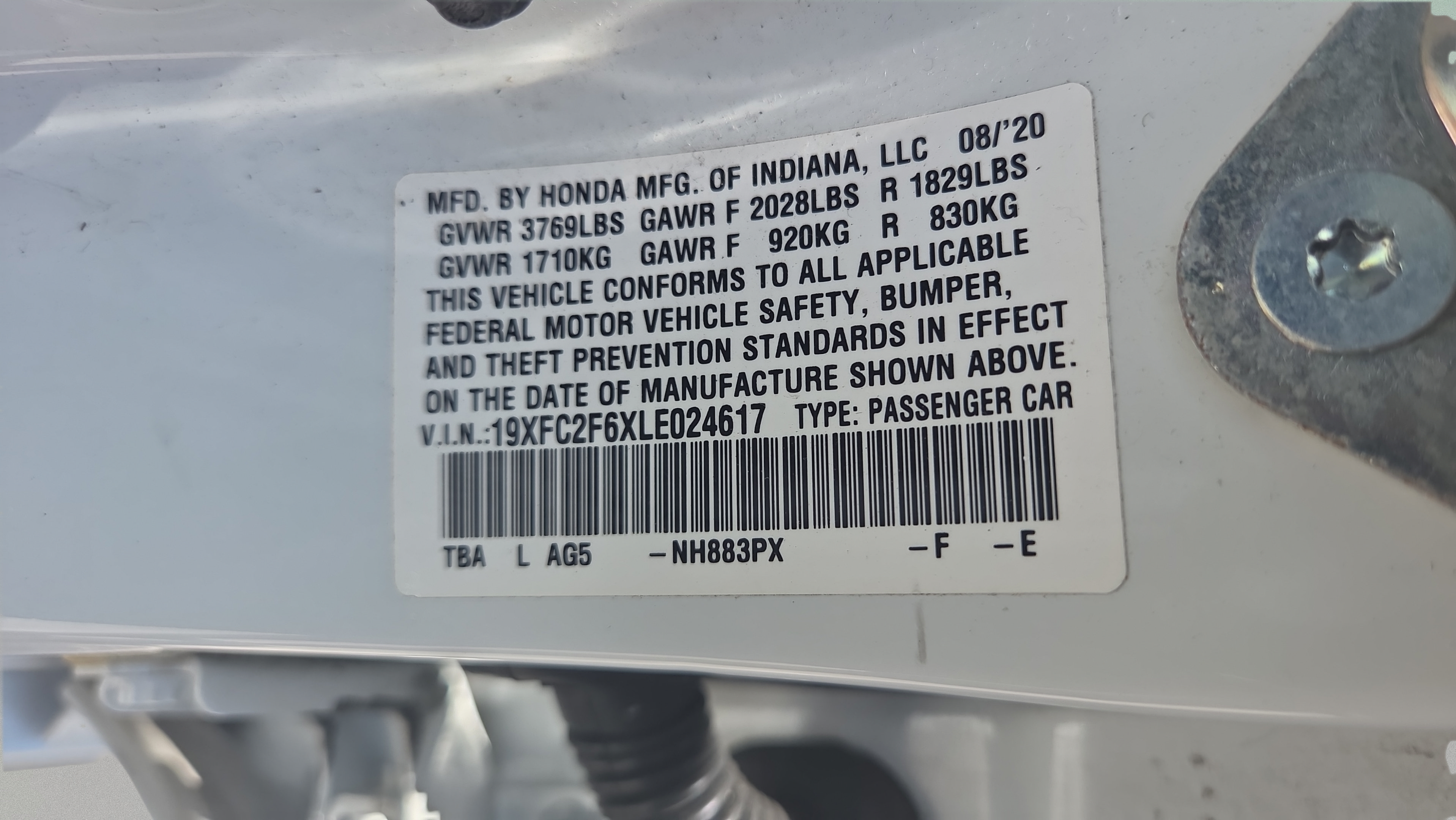 Certified 2020 Honda Civic LX image 21