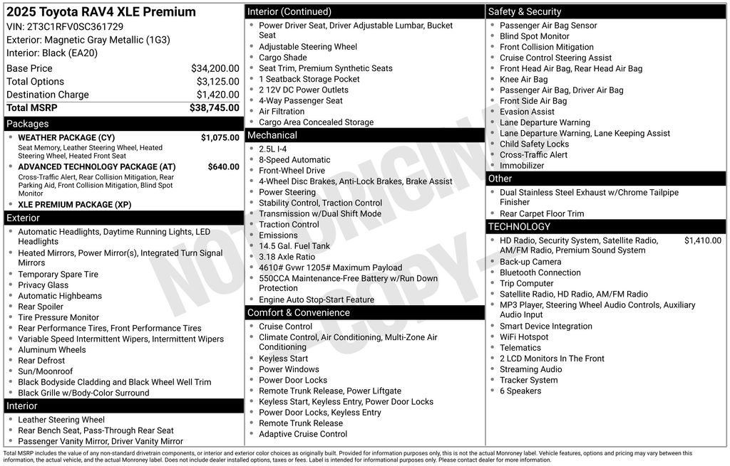 Used 2025 Toyota RAV4 XLE Premium w/ Weather Package FWD image 6