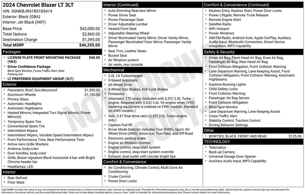 Certified 2024 Chevrolet Blazer LT AWD/4WD image 33