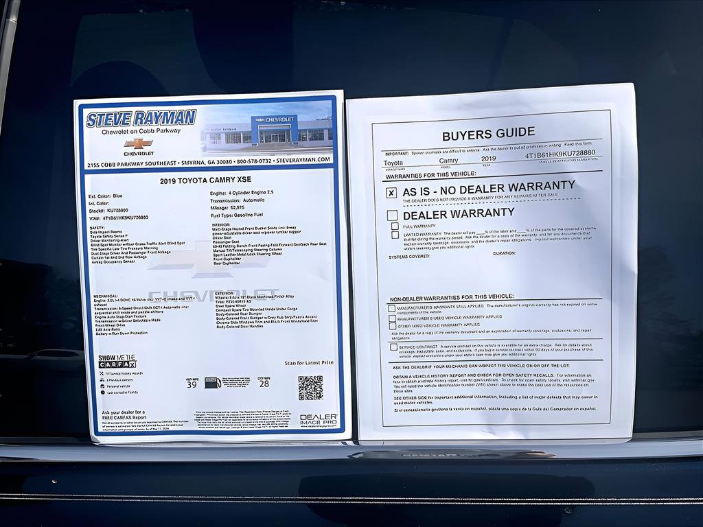 Used 2019 Toyota Camry XSE w/ Navigation Package image 26