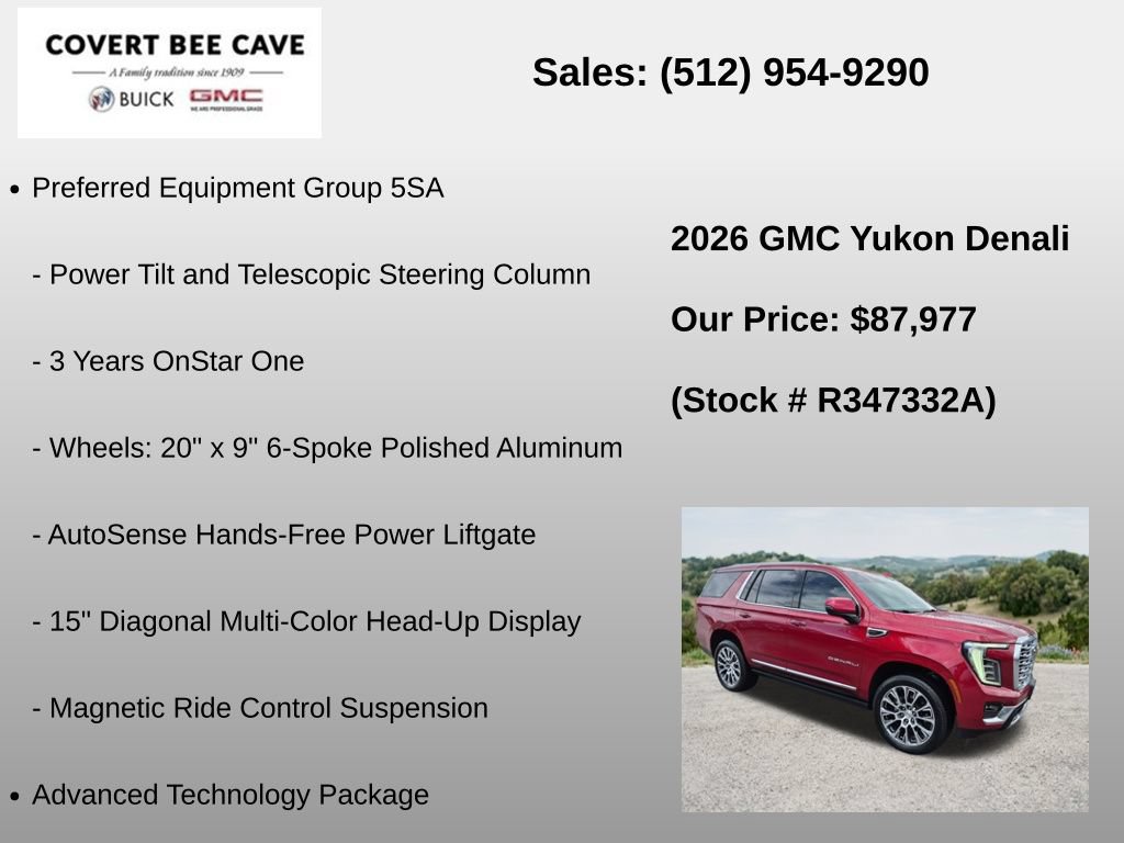 Used 2026 GMC Yukon Denali w/ Denali Reserve Package AWD/4WD image 12