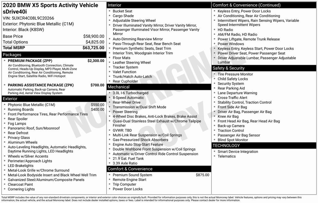 Used 2020 BMW X5 sDrive40i w/ Premium Package image 2