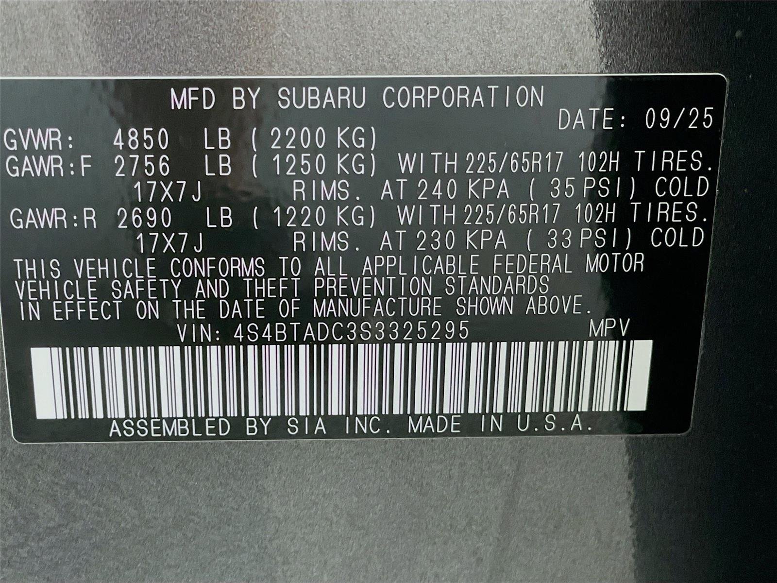 Certified 2025 Subaru Outback Premium AWD/4WD image 35