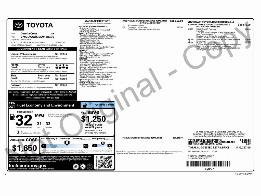 Used 2025 Toyota Corolla Cross XLE w/ Convenience Package FWD image 2