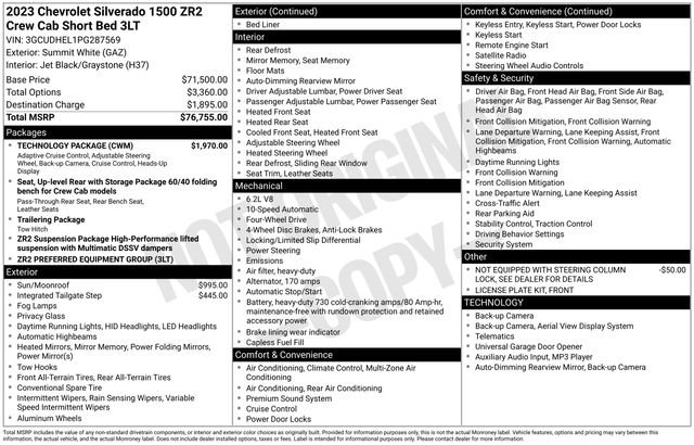 Used 2023 Chevrolet Silverado 1500 ZR2 w/ Technology Package image 2