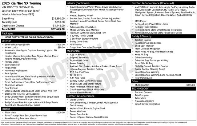 New 2025 Kia Niro SX Touring image 30