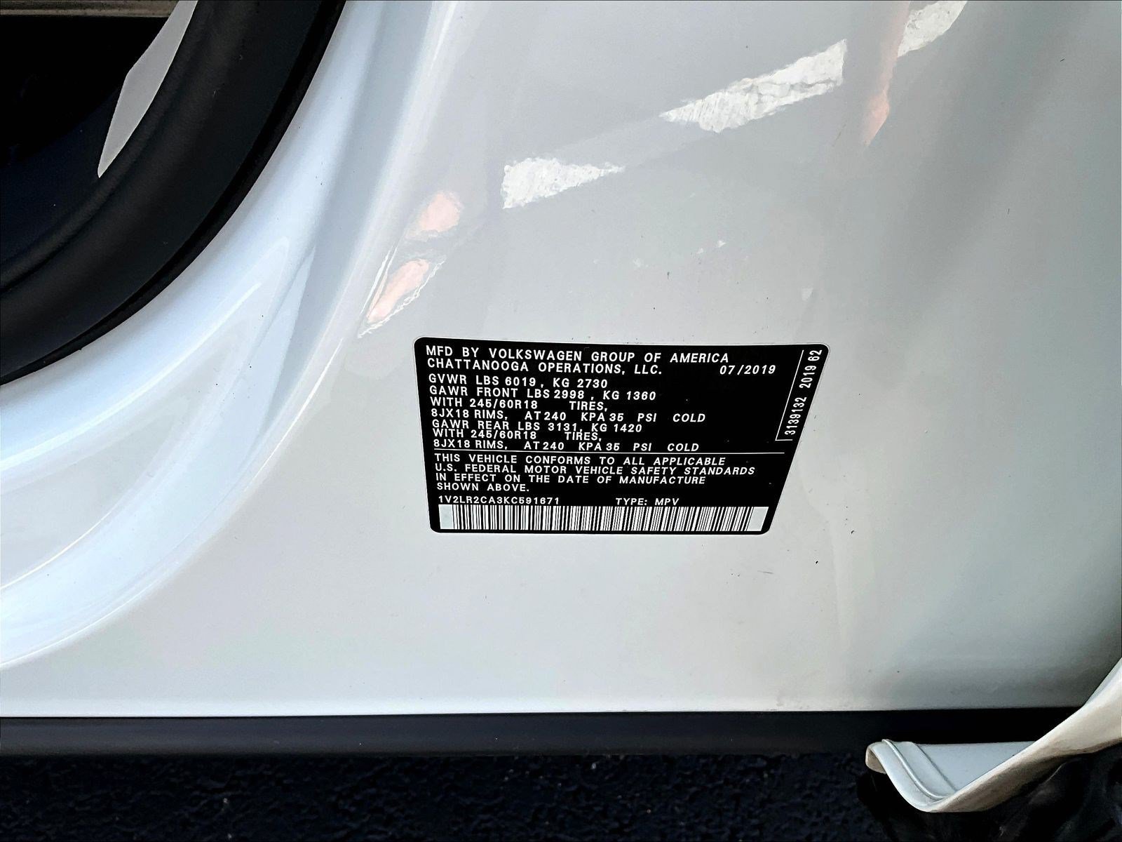 Used 2019 Volkswagen Atlas SE AWD/4WD image 19