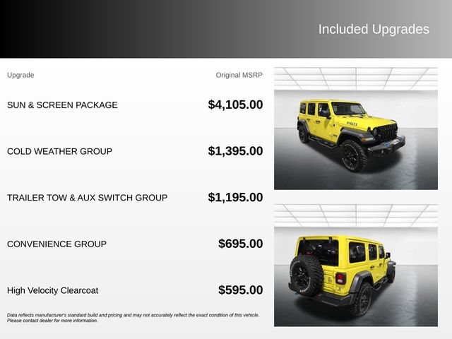 Used 2023 Jeep Wrangler Unlimited w/ Sun & Screen Package AWD/4WD image 4