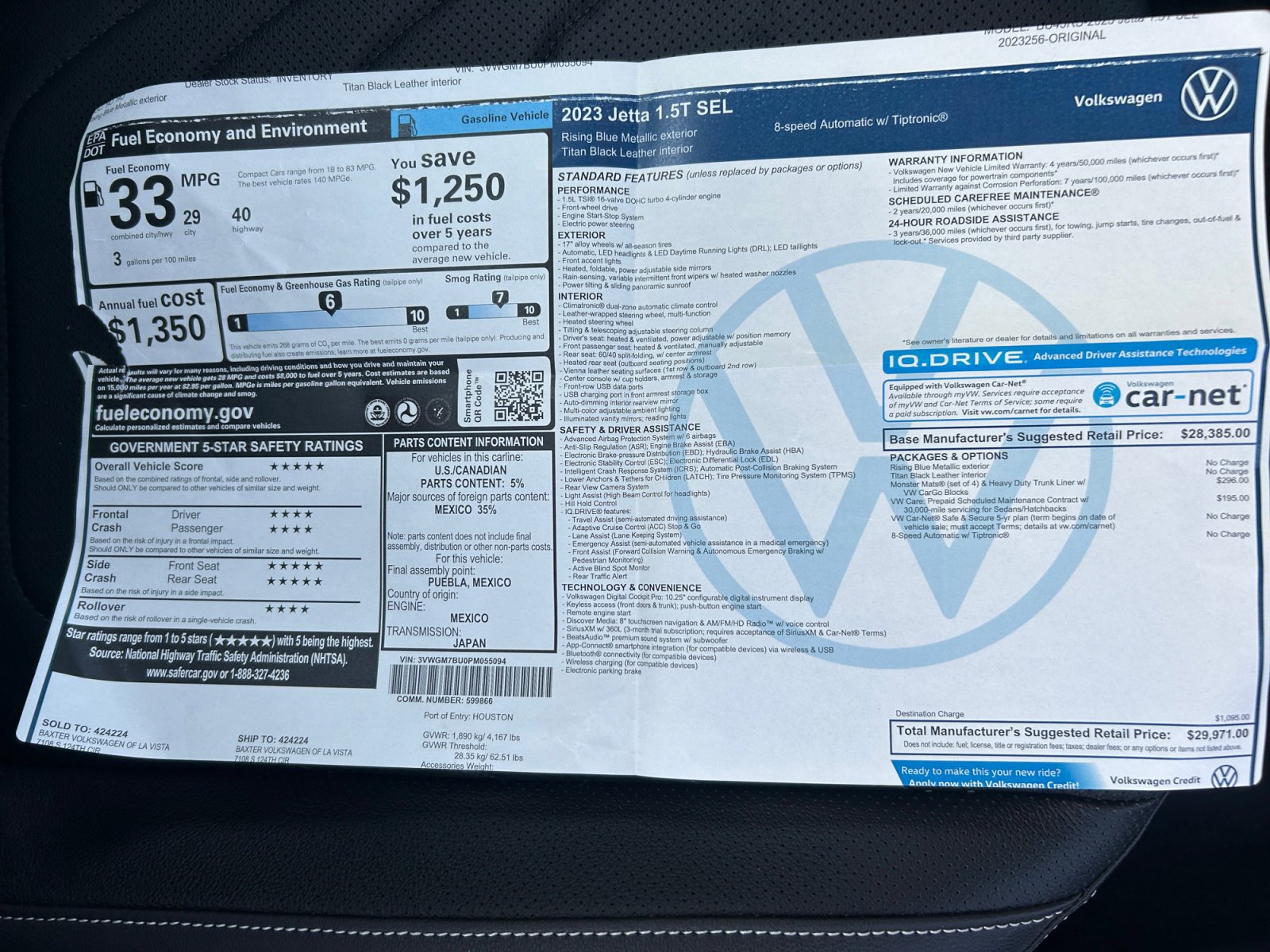 Used 2023 Volkswagen Jetta SEL image 22