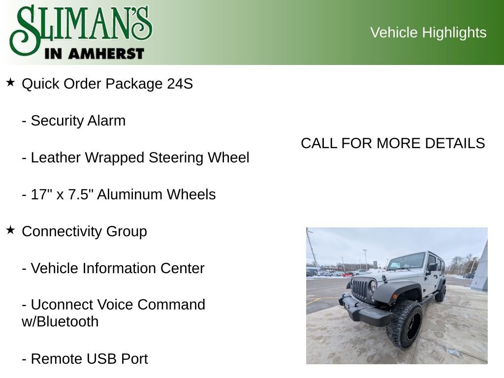 Used 2017 Jeep Wrangler Unlimited Sport w/ Quick Order Package 24S image 14