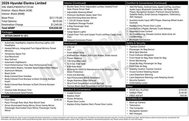 New 2026 Hyundai Elantra Limited image 46