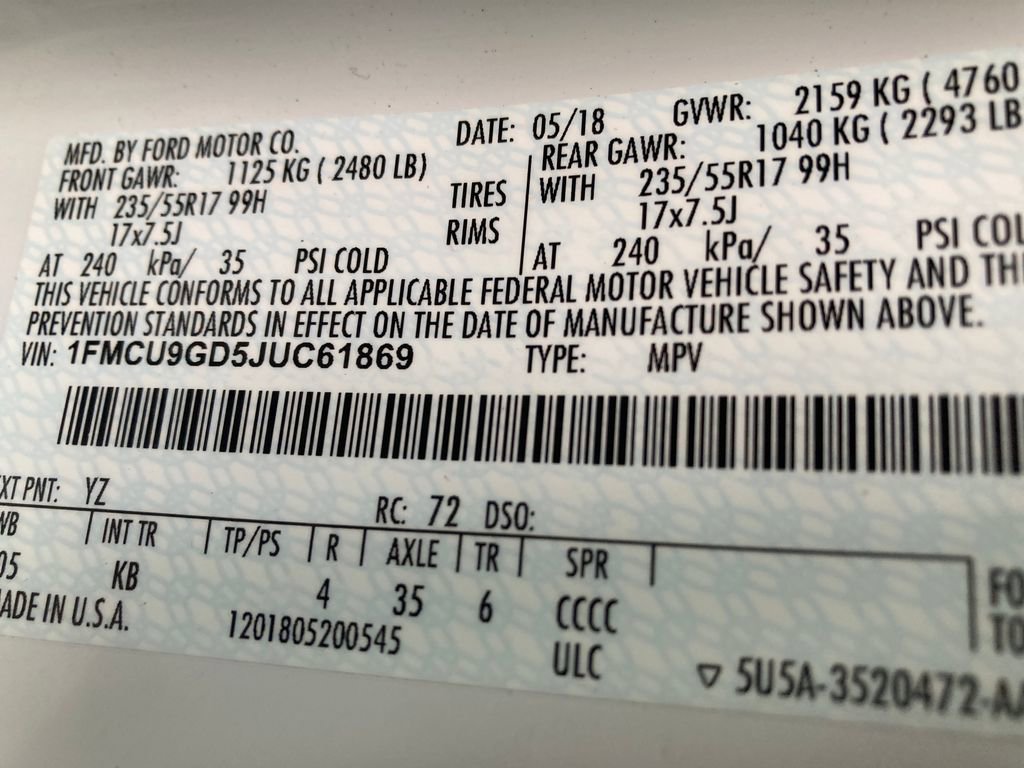 Used 2018 Ford Escape SE image 39