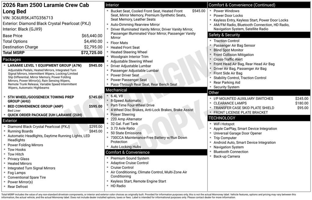 New 2026 RAM 2500 Laramie AWD/4WD image 3