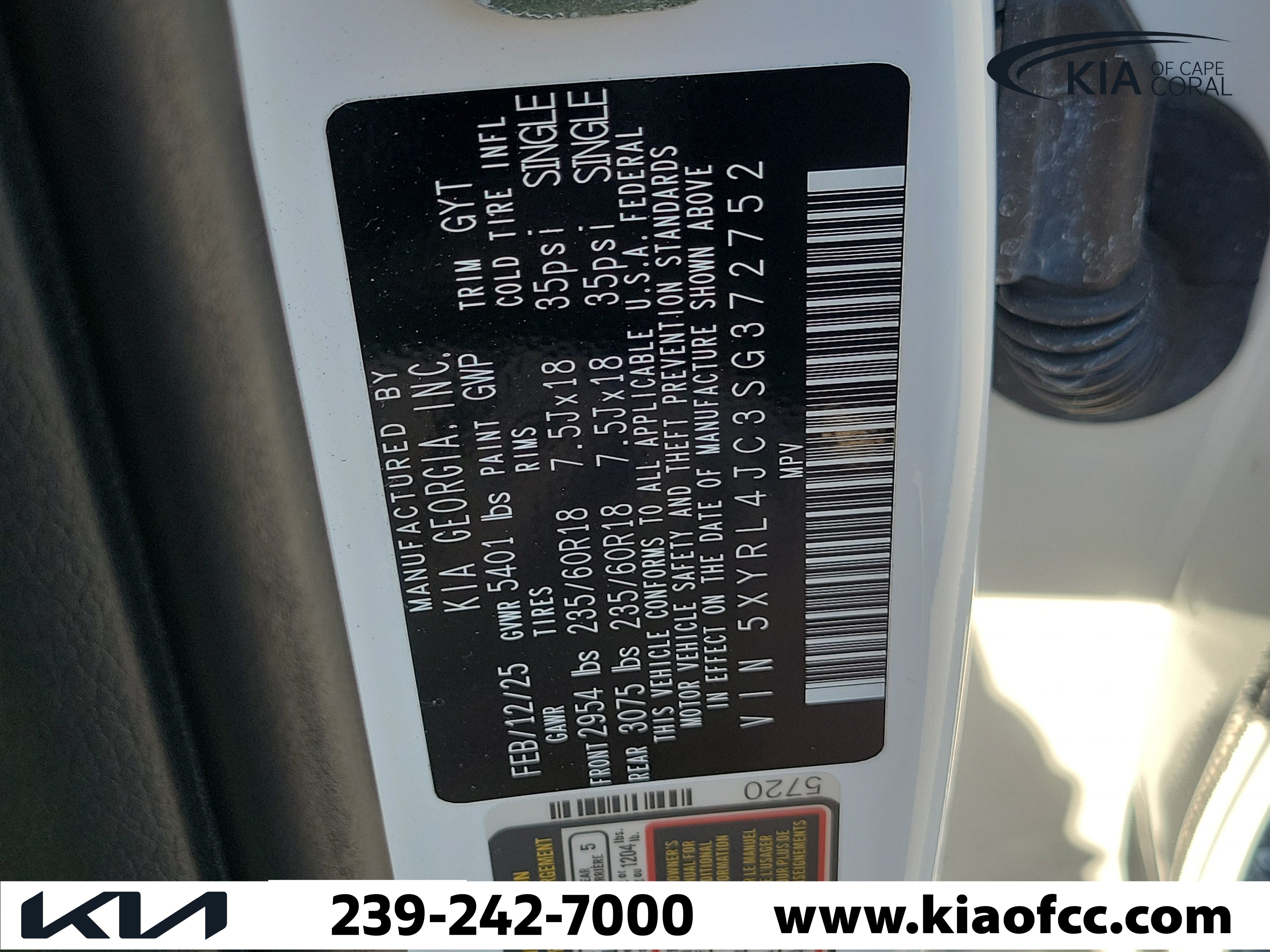 Certified 2025 Kia Sorento S w/ Panoramic Sunroof Package FWD image 31