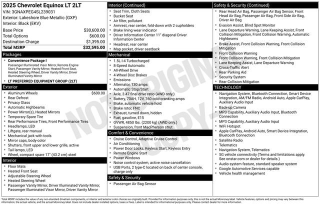 Used 2025 Chevrolet Equinox LT AWD/4WD image 31