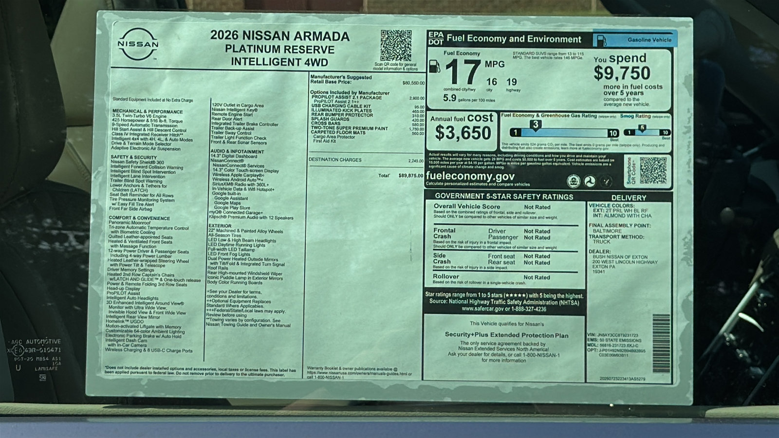 New 2026 Nissan Armada Platinum Reserve AWD/4WD image 13