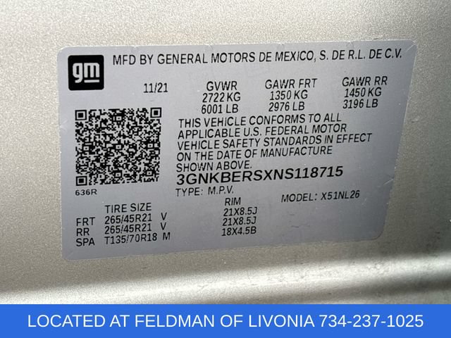 Certified 2022 Chevrolet Blazer RS w/ LPO, Floor Liner Package FWD image 32