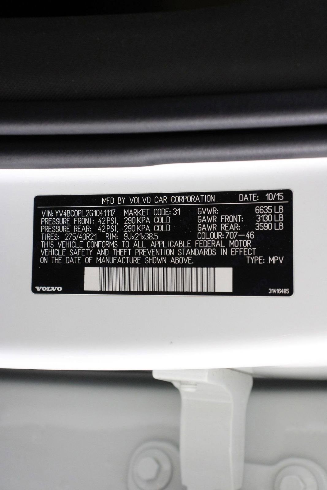 Used 2016 Volvo XC90 T8 Inscription w/ Vision Package AWD/4WD image 16