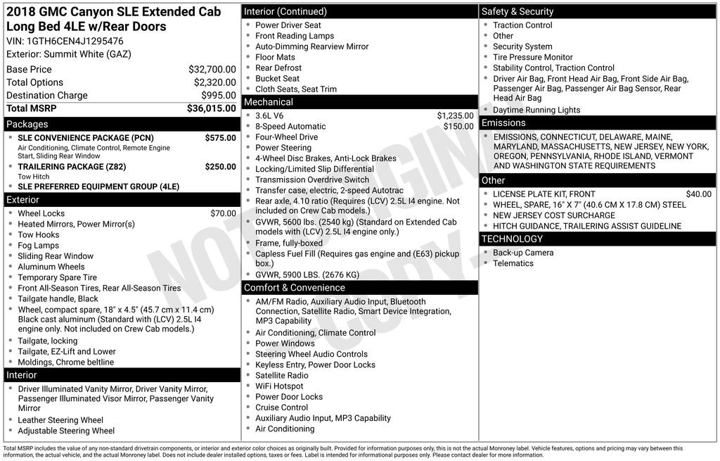 Used 2018 GMC Canyon SLE w/ SLE Convenience Package image 5