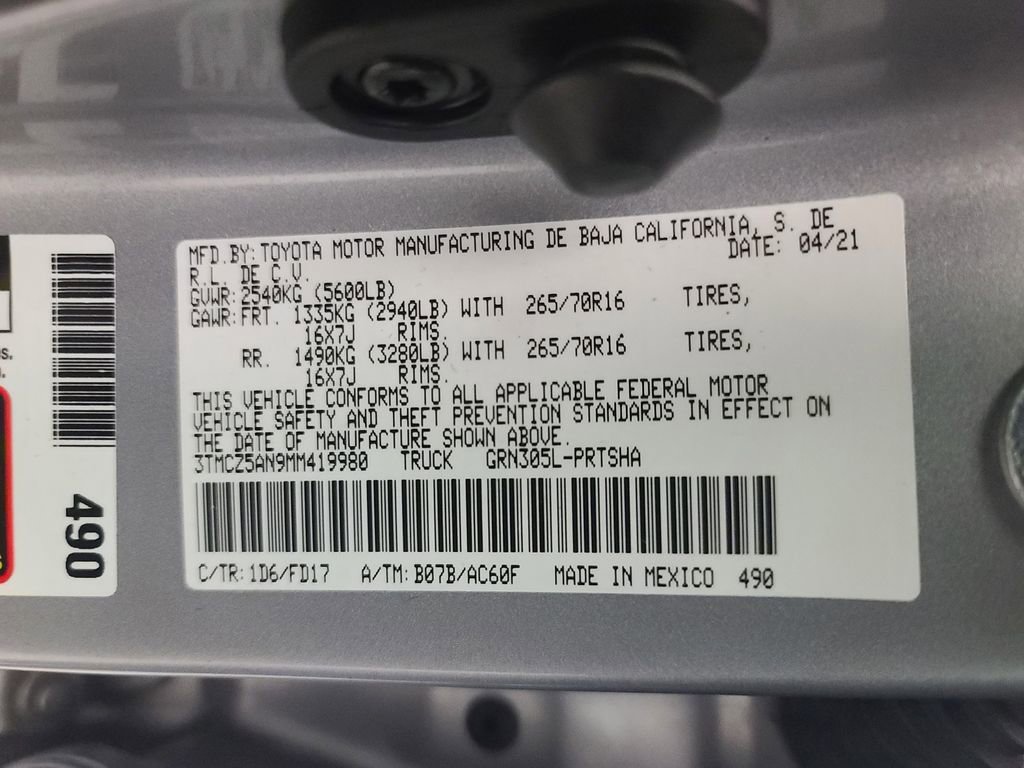 Used 2021 Toyota Tacoma TRD Off-Road w/ Blackout Package (TMS) image 40