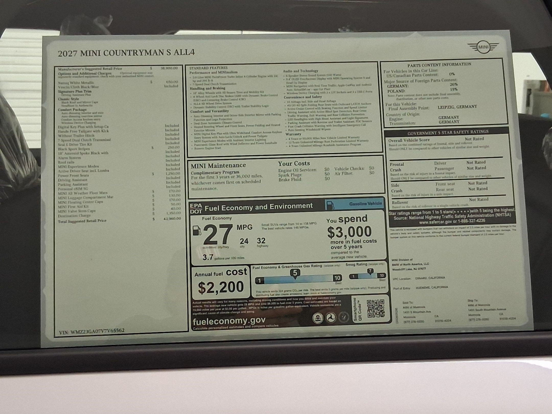 New 2027 MINI Cooper Countryman S AWD/4WD image 60