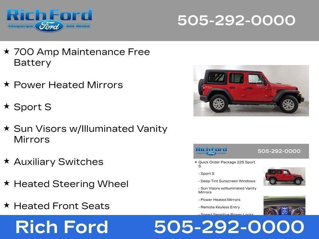Used 2023 Jeep Wrangler Unlimited Sport AWD/4WD image 76