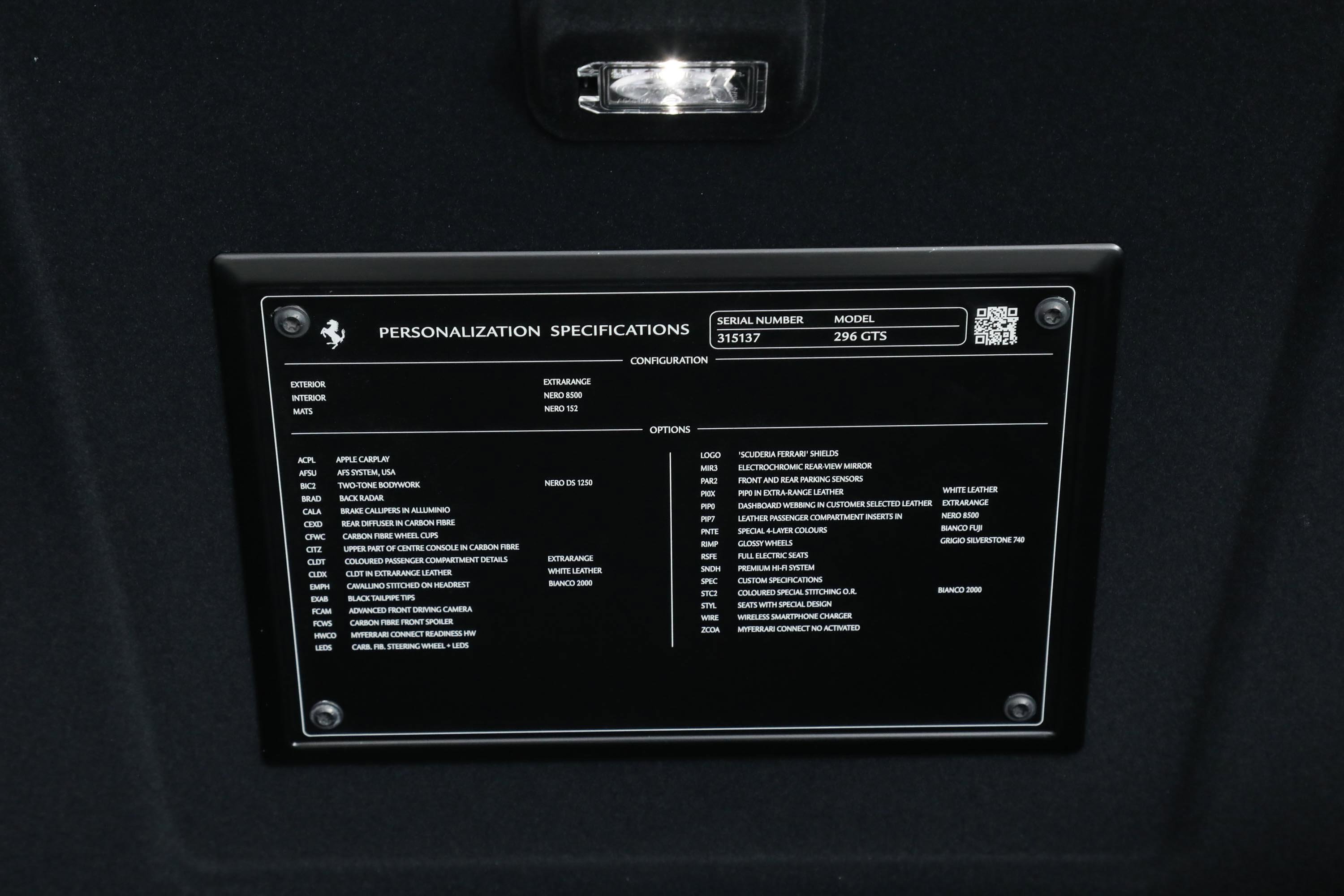 Certified 2025 Ferrari 296 GTS RWD image 55