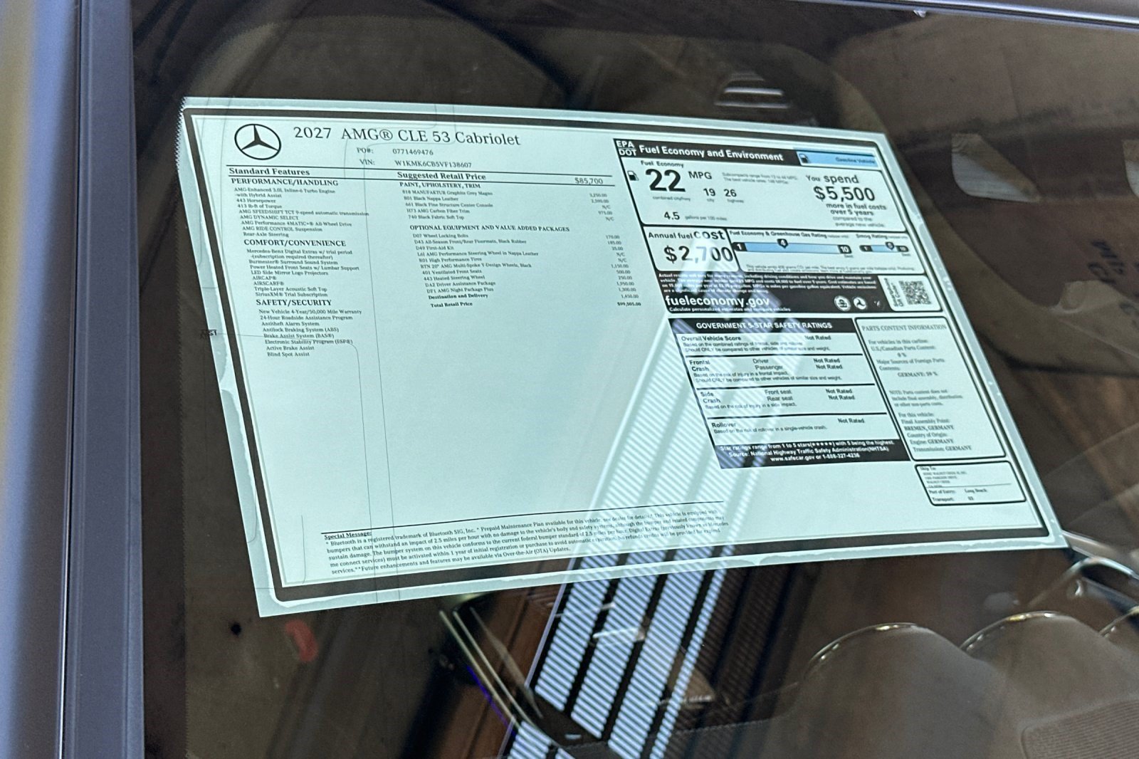 New 2027 Mercedes-Benz CLE 53 AMG 4MATIC Cabriolet image 29
