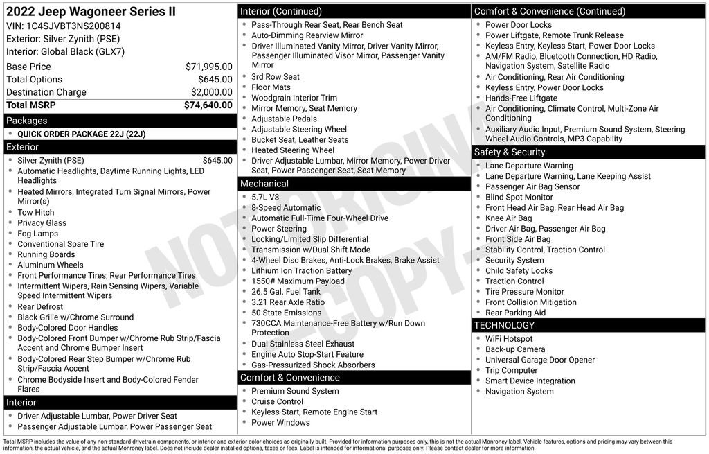 Used 2022 Jeep Wagoneer Series II image 61