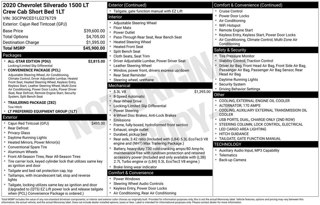 Used 2020 Chevrolet Silverado 1500 LT w/ All-Star Edition RWD image 7