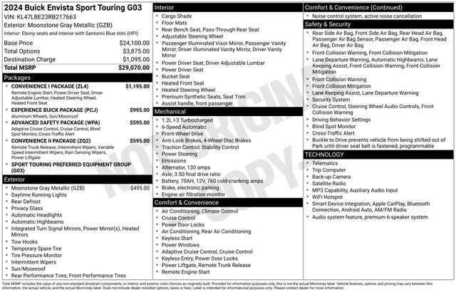 Used 2024 Buick Envista Sport Touring w/ Convenience I Package FWD image 32