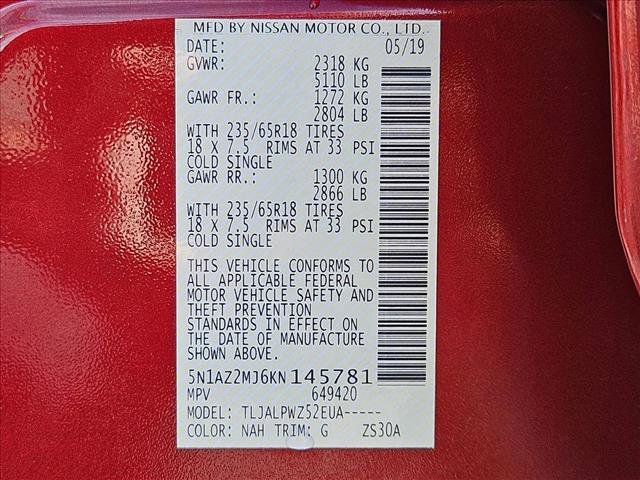 Used 2019 Nissan Murano S w/ Cargo Package image 24