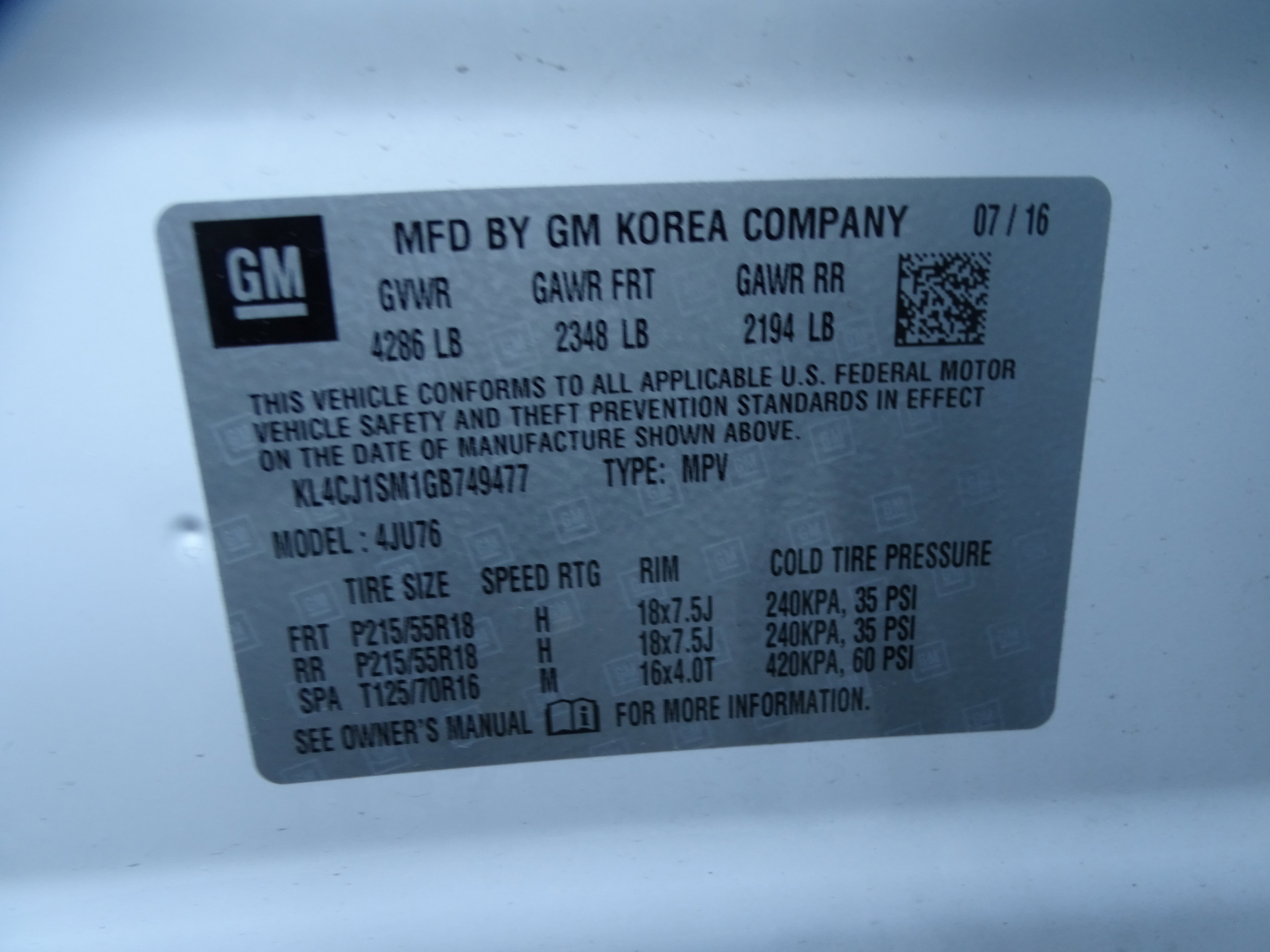 Used 2016 Buick Encore Sport Touring image 10