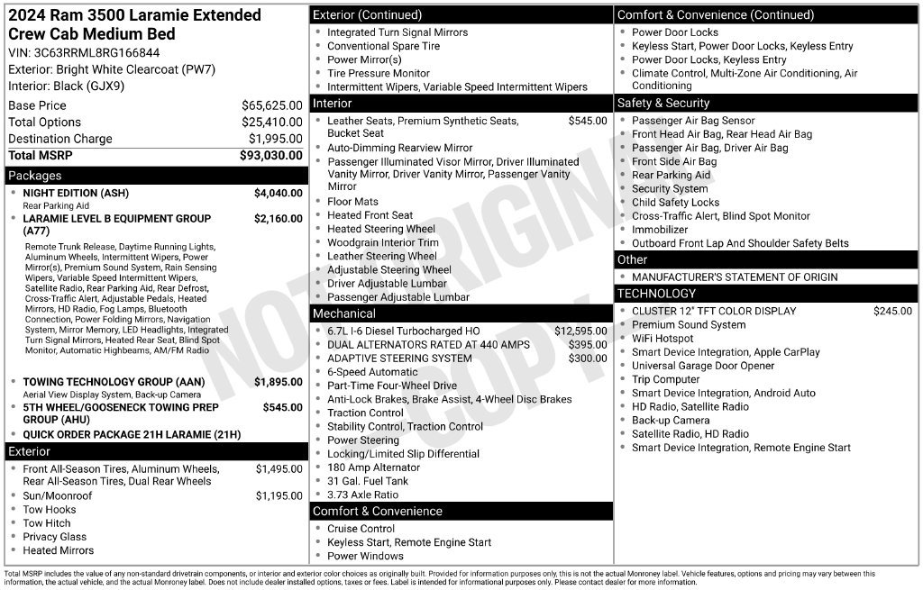 Used 2024 RAM 3500 Laramie w/ Night Edition AWD/4WD image 26