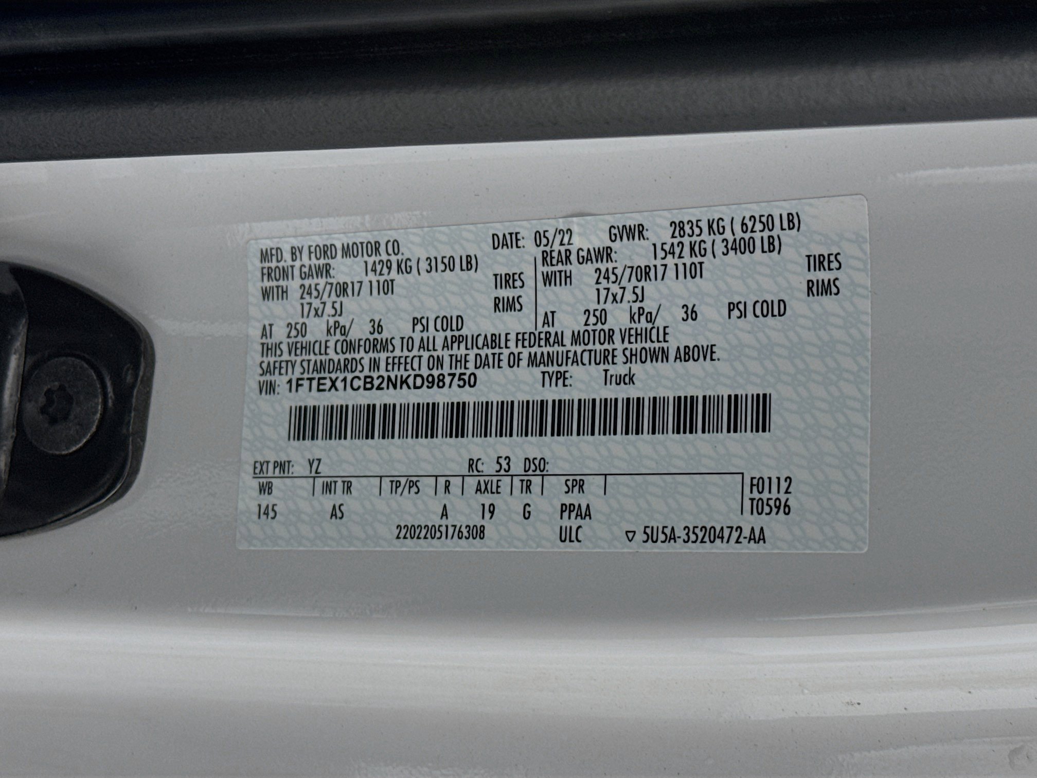 Used 2022 Ford F150 XL w/ Equipment Group 101A High RWD image 37