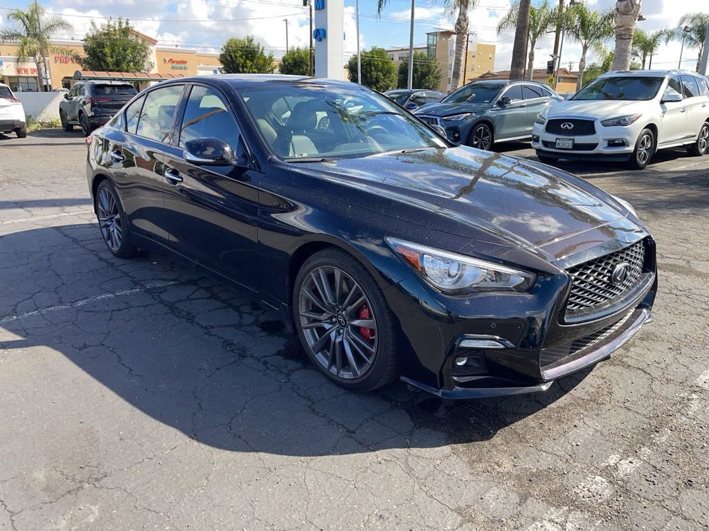 Certified 2023 INFINITI Q50 Red Sport 400 w/ Black Opal Edition image 1