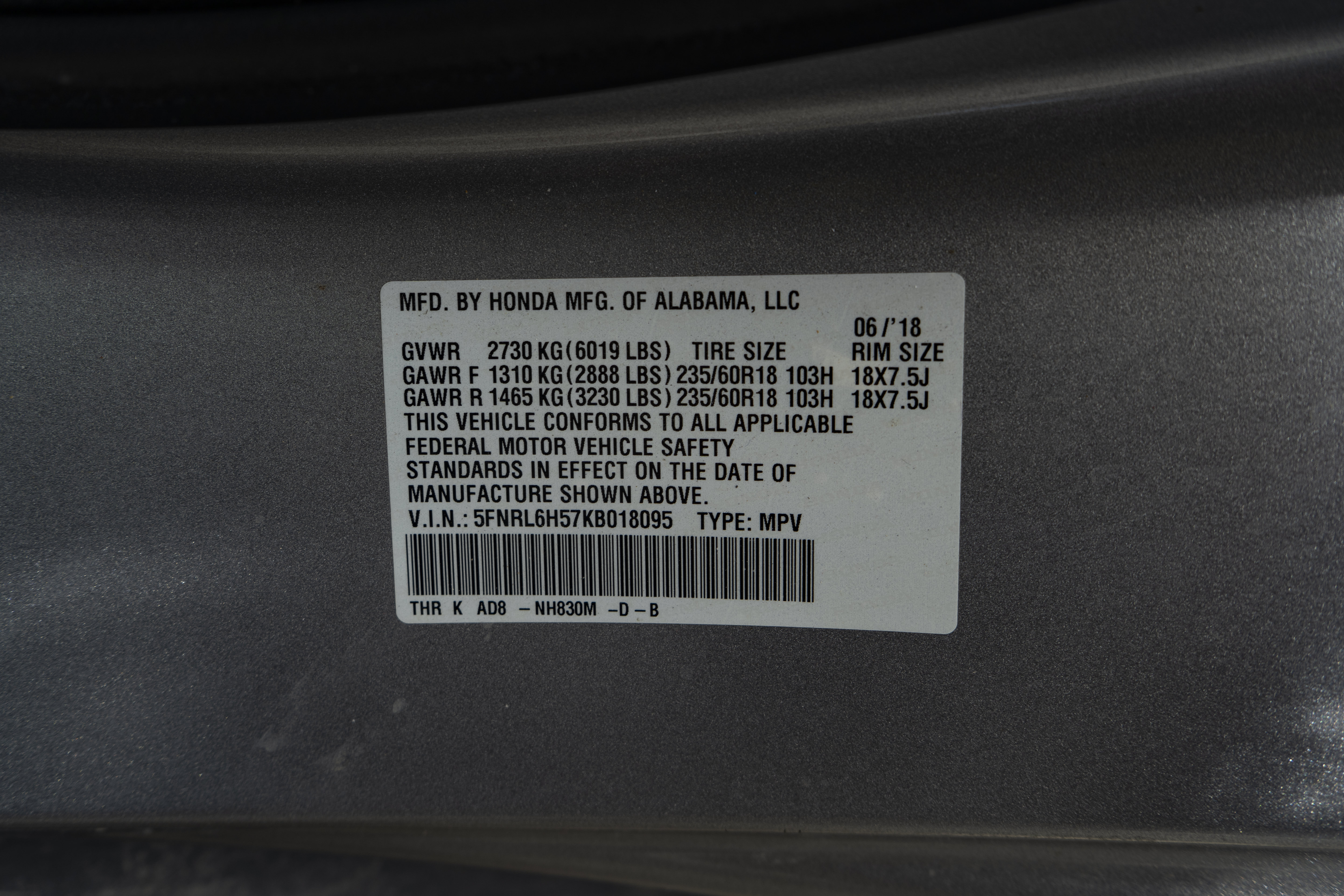 Certified 2019 Honda Odyssey EX image 43