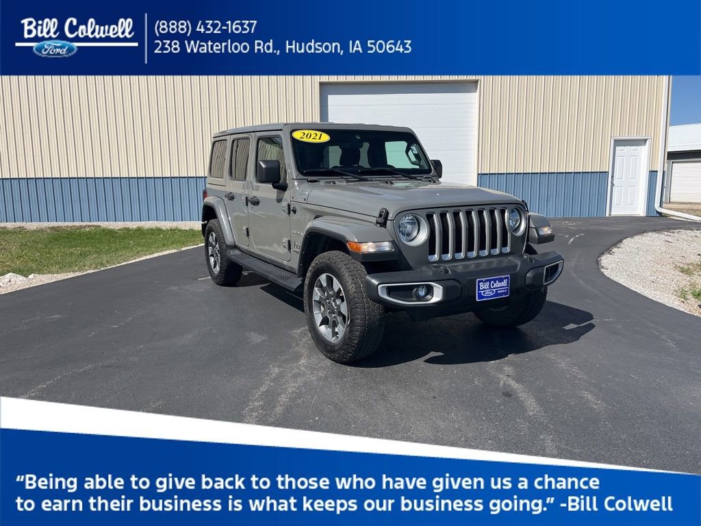 Used 2021 Jeep Wrangler Unlimited Sahara w/ Uconnect 4C Nav & Sound Group image 1