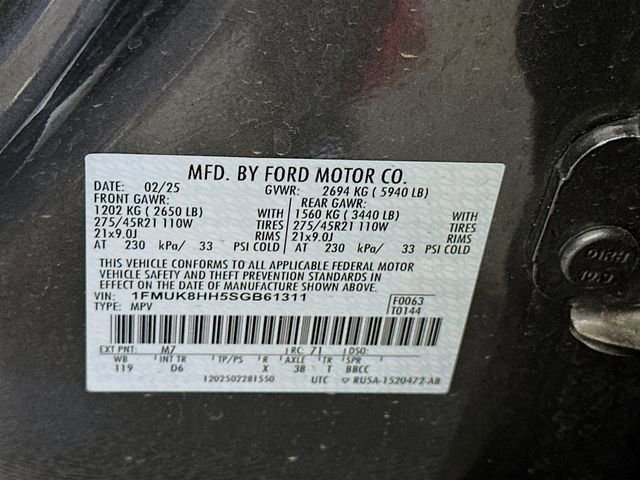 Used 2025 Ford Explorer Platinum w/ LUX Leather Package image 35