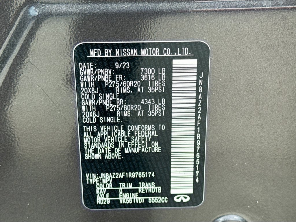Certified 2024 INFINITI QX80 Luxe RWD image 36