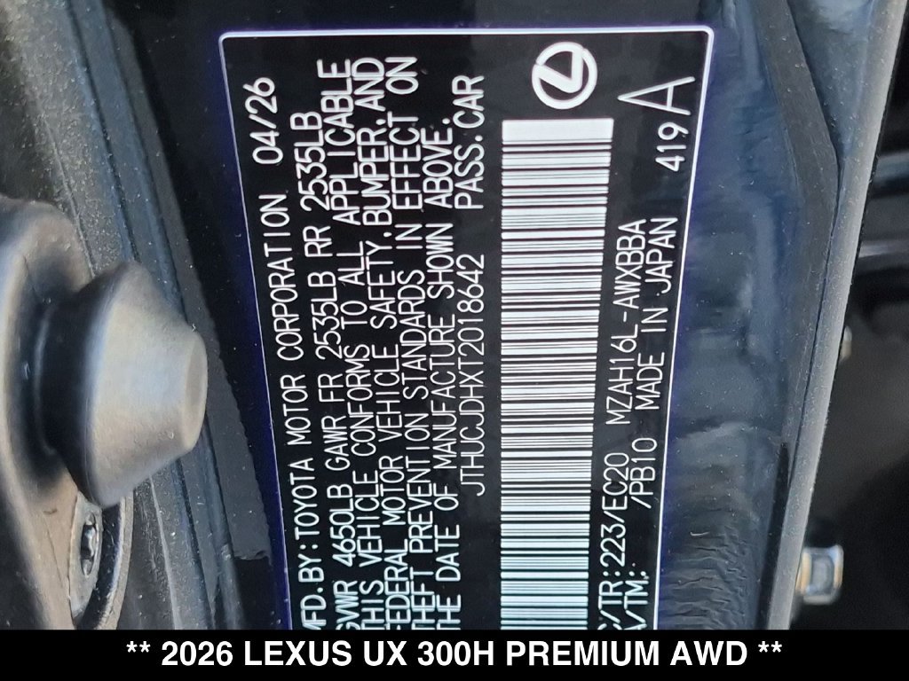 New 2026 Lexus UX 300h AWD image 18